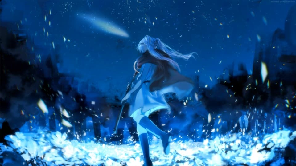 frieren and the snow bunnies — Anime live wallpaper for Mac