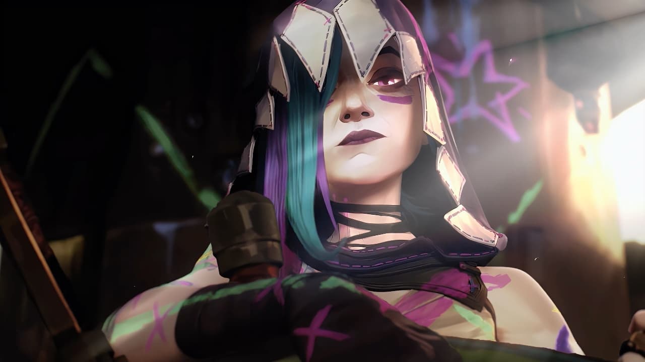 Jinx Neon Portrait — Anime live wallpaper for Mac