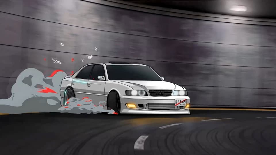 Skyline Drifting — Cars live wallpaper for Mac