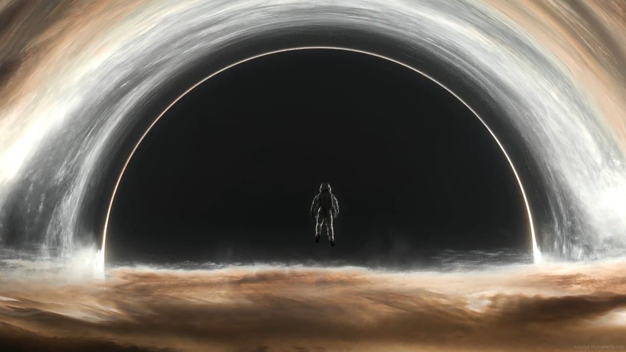 Astronaut At Black Hole — Space live wallpaper for Mac