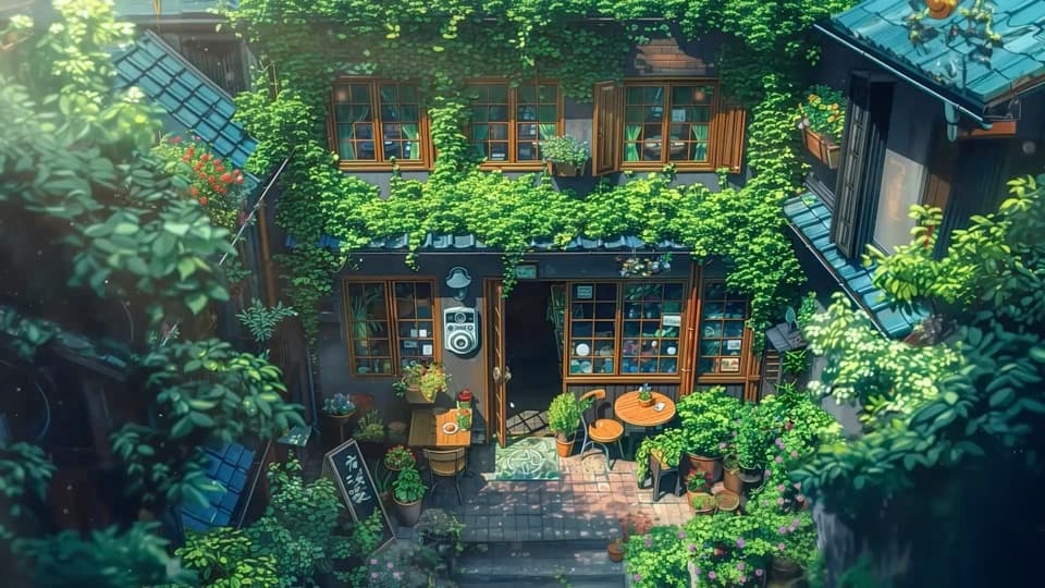 Cozy Green Yard — Nature live wallpaper for Mac