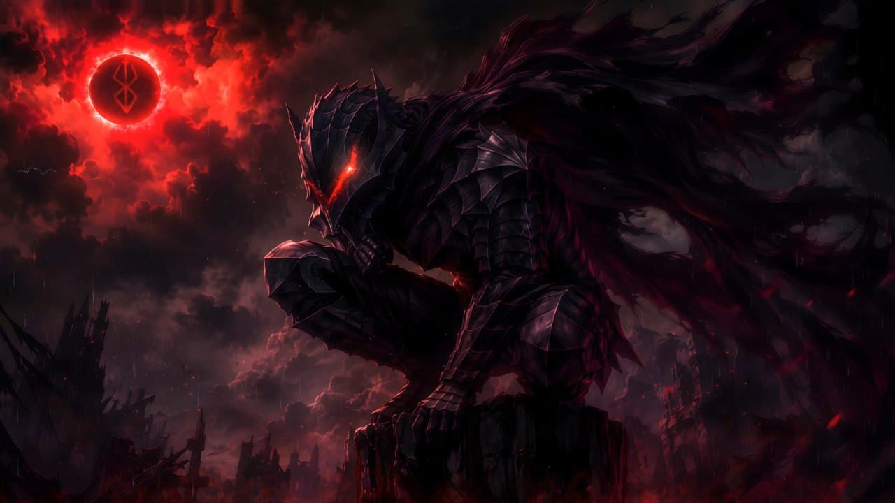 Berserker Under Blood Moon — Anime live wallpaper for Mac