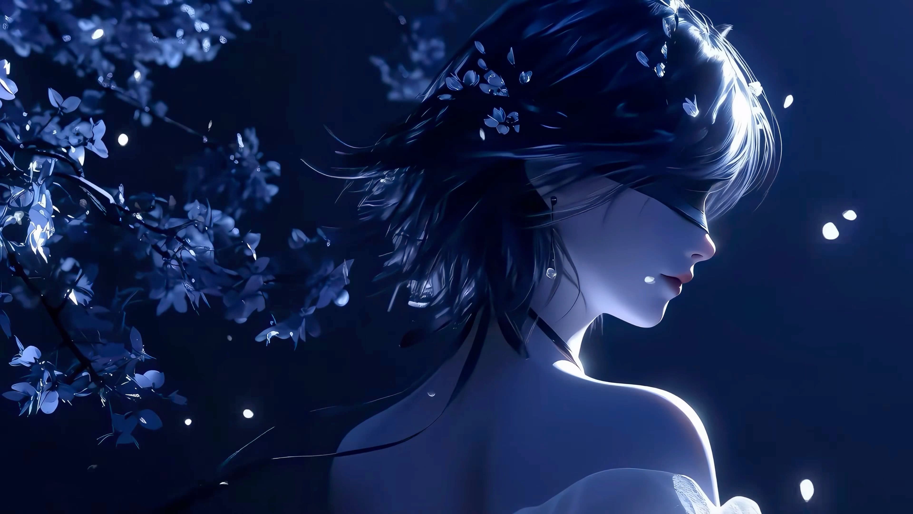 Blindfolded Fantasy Girl — Fantasy live wallpaper for Mac