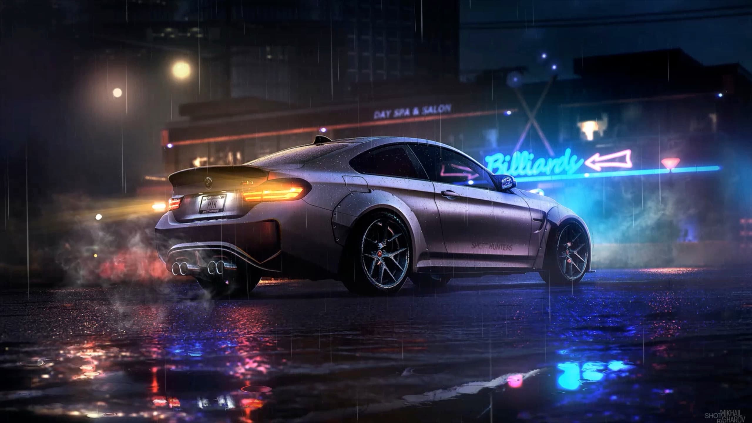 BMW M3 Neon Night Drive — Cars live wallpaper for Mac