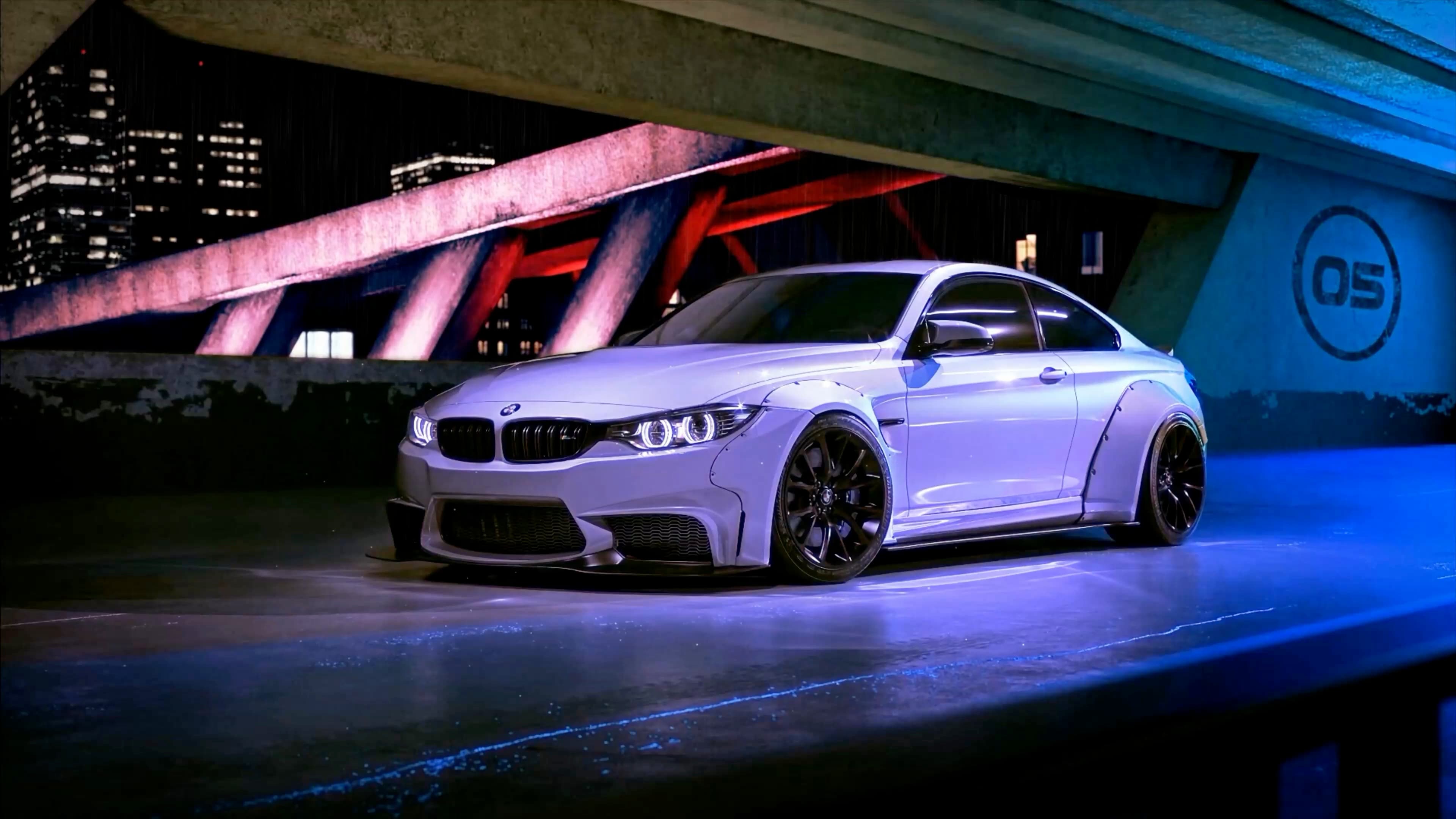 BMW M4 Neon Lights — Cars live wallpaper for Mac