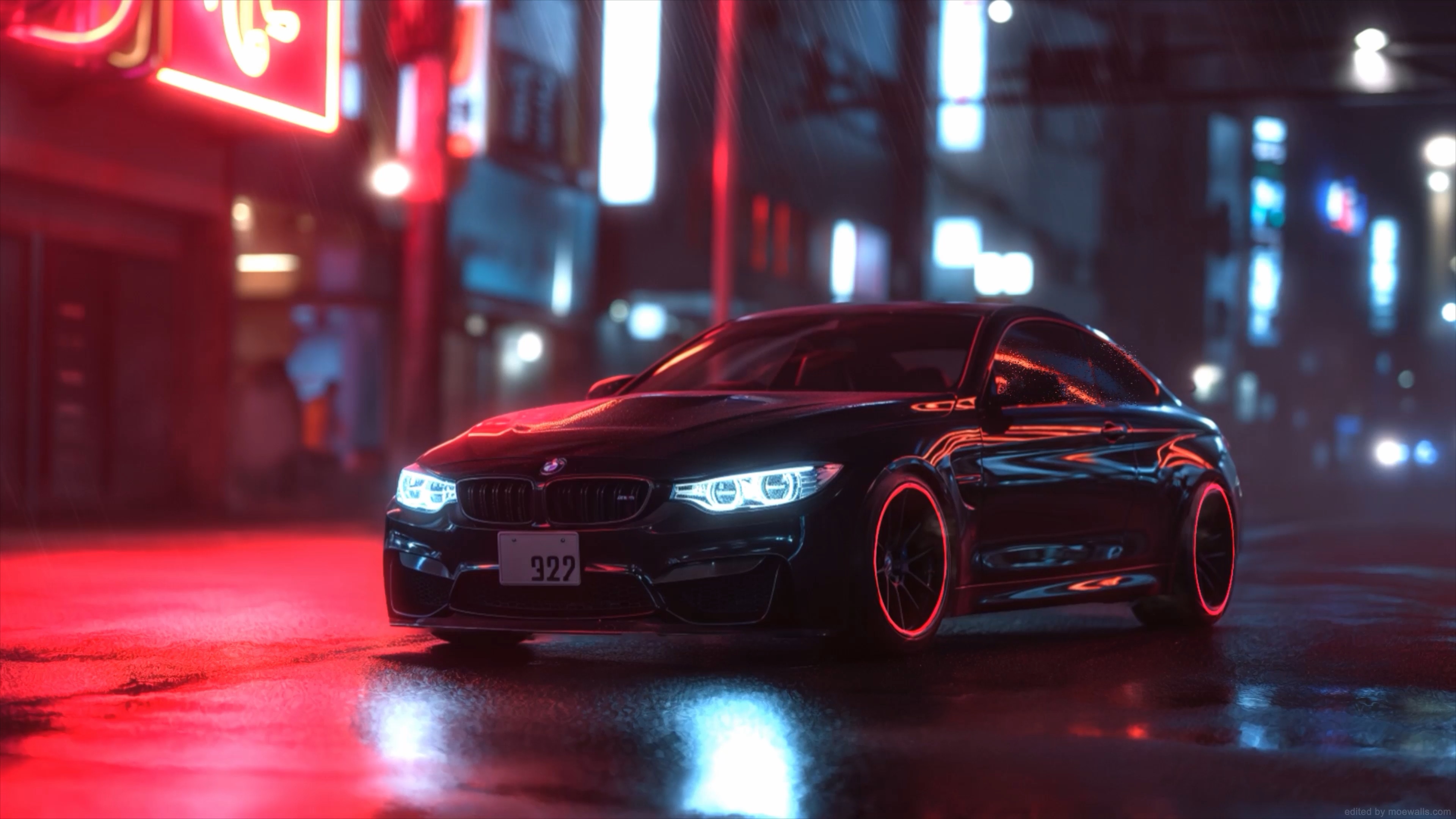 BMW M4 Rainy Night — Cars live wallpaper for Mac