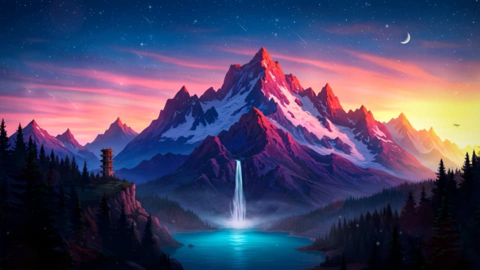 Mountain Star — Sci-fi live wallpaper for Mac