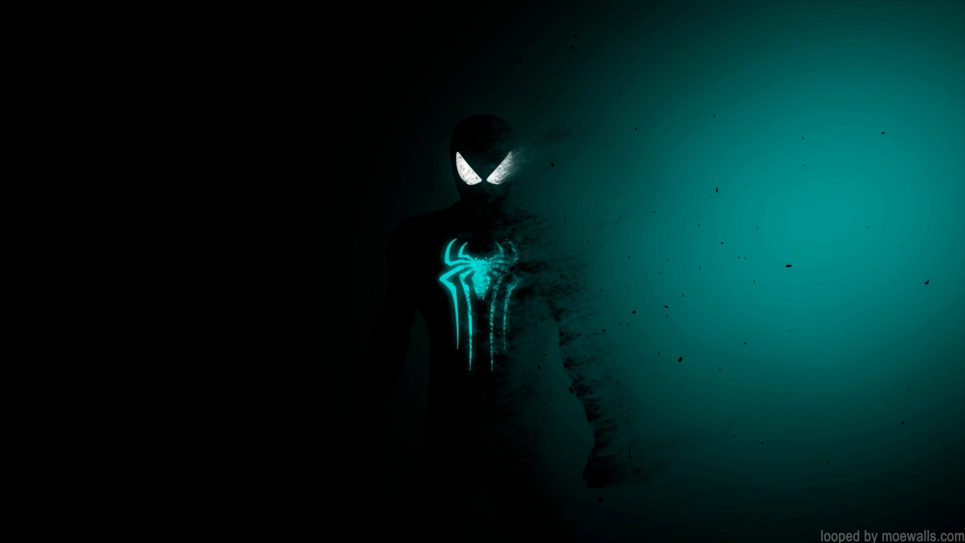 Dark Spiderman Neon — Anime live wallpaper for Mac