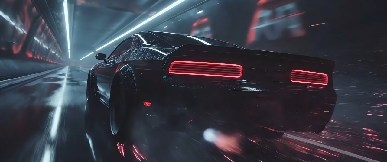 Dodge Challenger Night Run — Cars live wallpaper for Mac