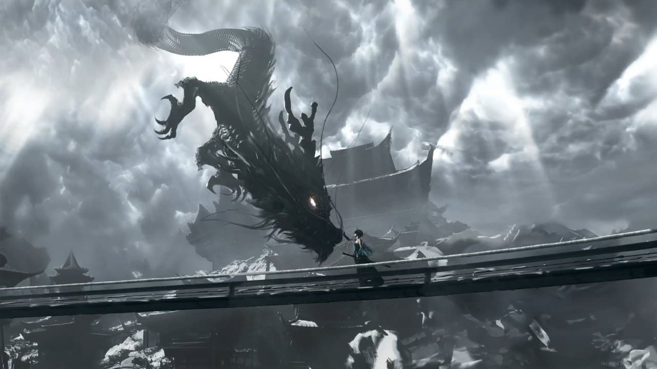 Dragon Over Temple — Fantasy live wallpaper for Mac