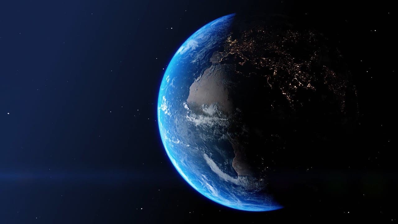 Earth in Shadow — Space live wallpaper for Mac