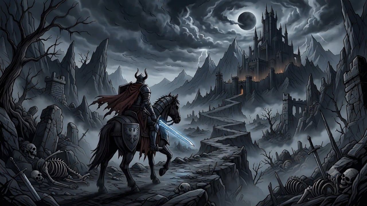 Eclipse Castle Path — Fantasy live wallpaper for Mac