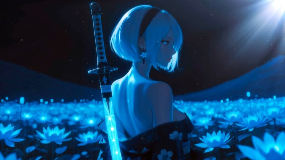 girl butterful — Anime live wallpaper for Mac