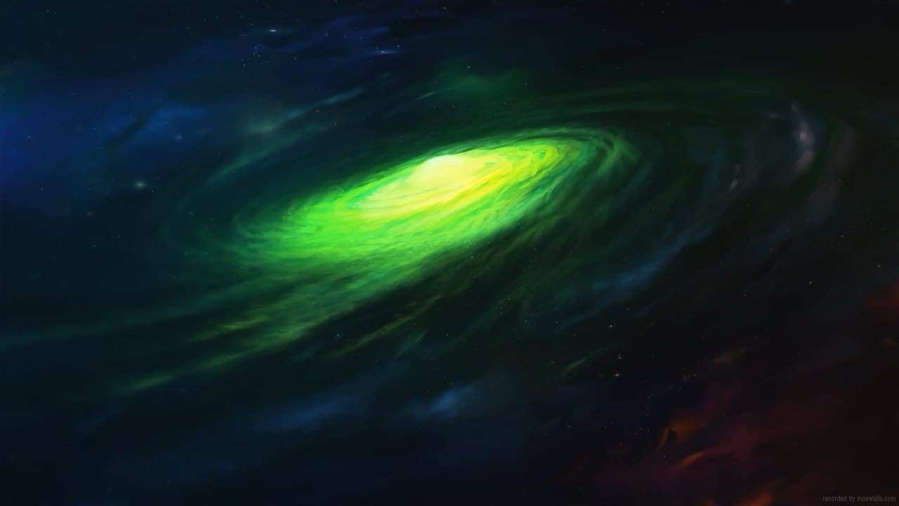 Emerald Nebula Swirl — Space live wallpaper for Mac
