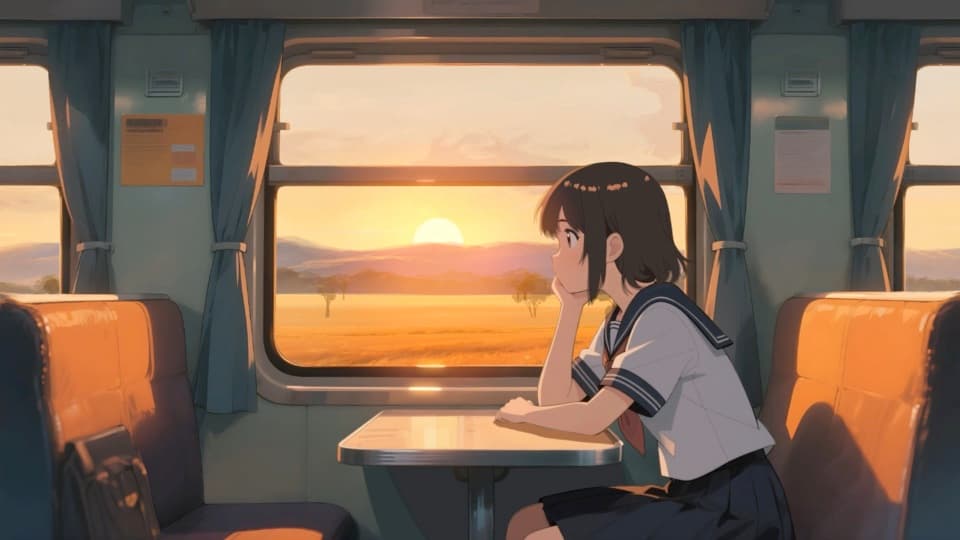 Anime Sunset Journey — Anime live wallpaper for Mac