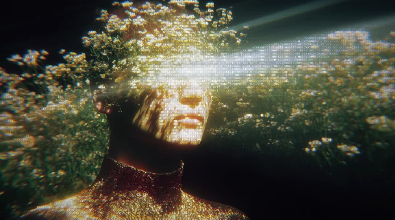 Glitching Digital Portrait — Sci-fi live wallpaper for Mac