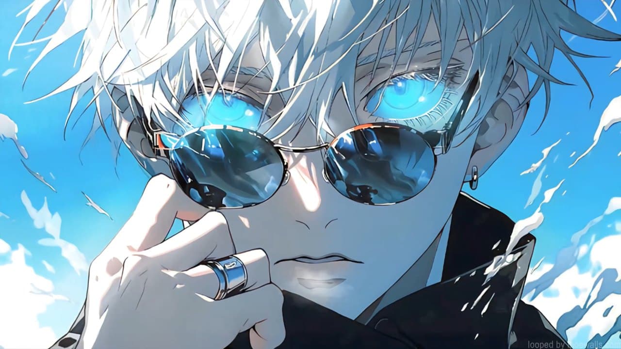 Gojo Azure Gaze — Anime live wallpaper for Mac