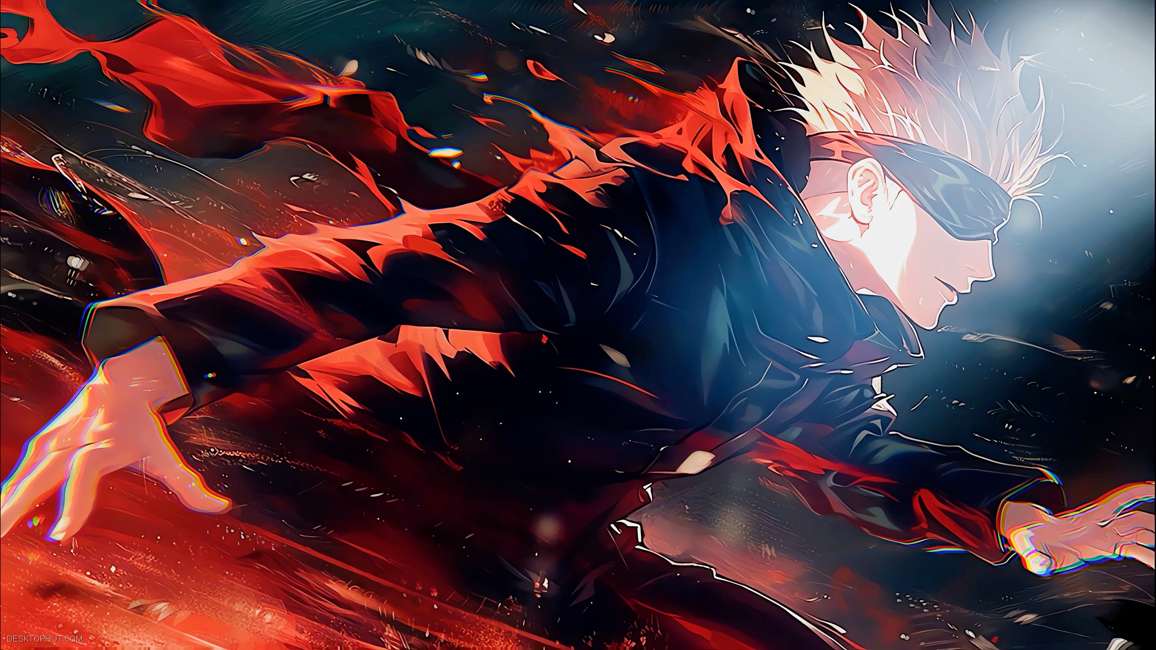 Gojo Red Rush — Anime live wallpaper for Mac