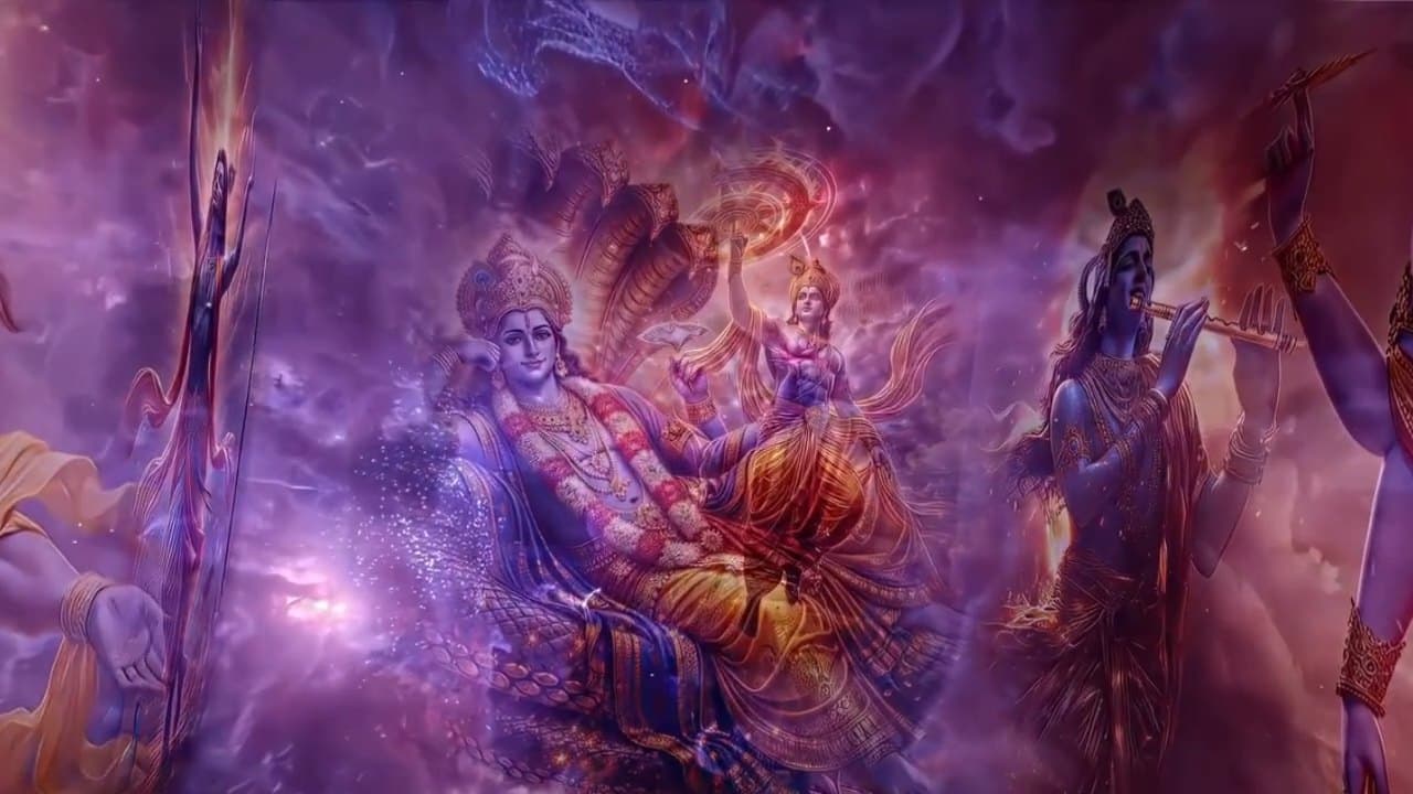 Krishna Celestial Vision — Fantasy live wallpaper for Mac