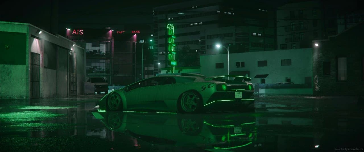 Lamborghini Diablo Gt Green Neon — Cars live wallpaper for Mac