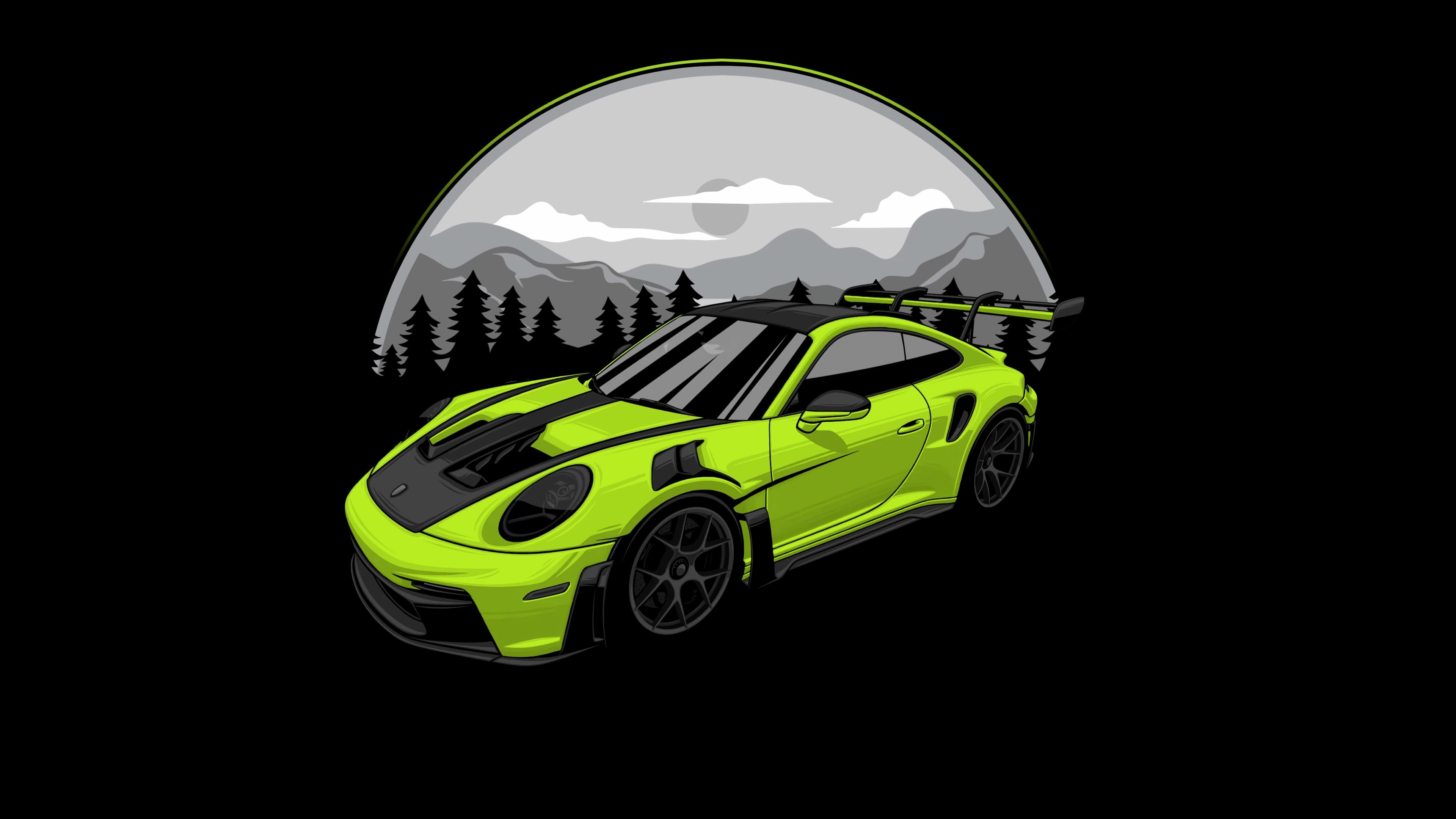 Lime Sports Car Emblem — Cars live wallpaper for Mac