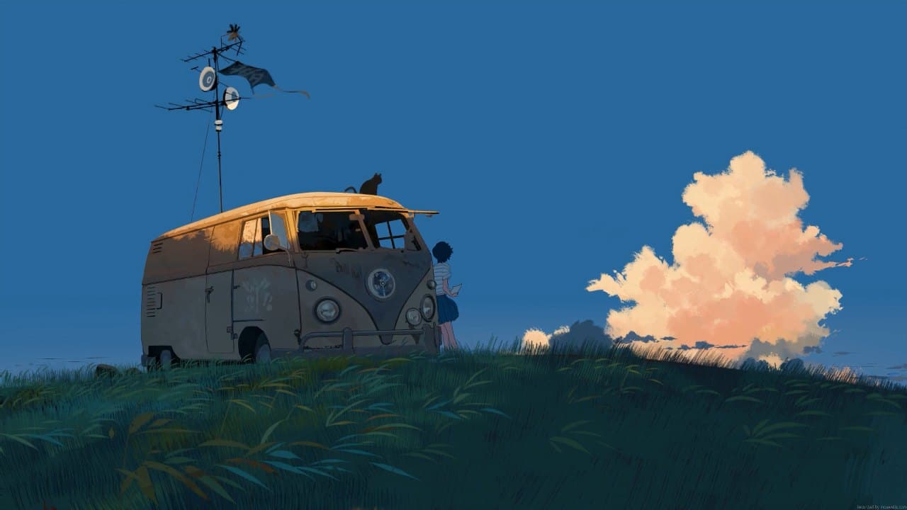 Lofi Van At Sunset — Nature live wallpaper for Mac
