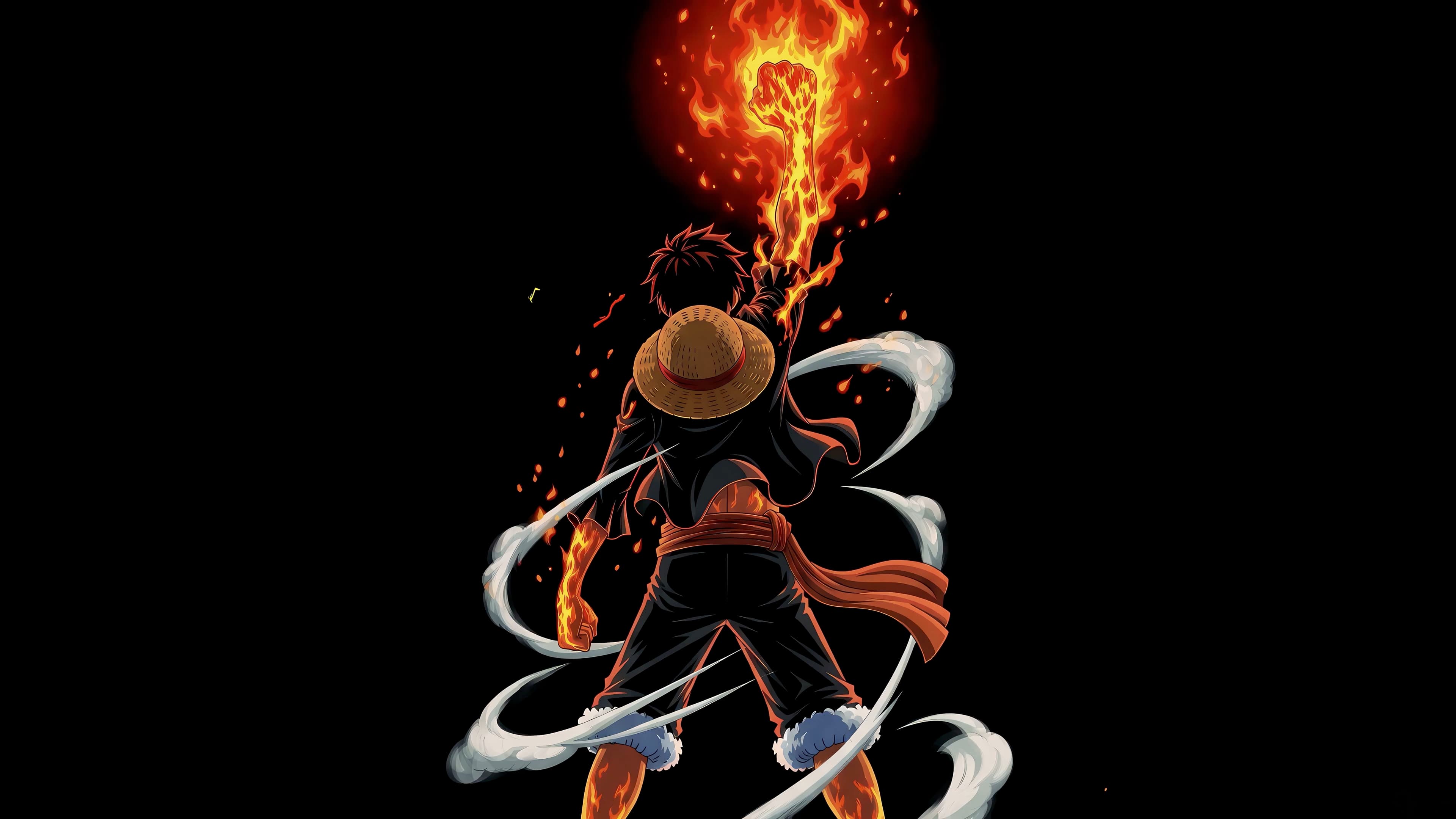 Luffy Fire Stance — Anime live wallpaper for Mac