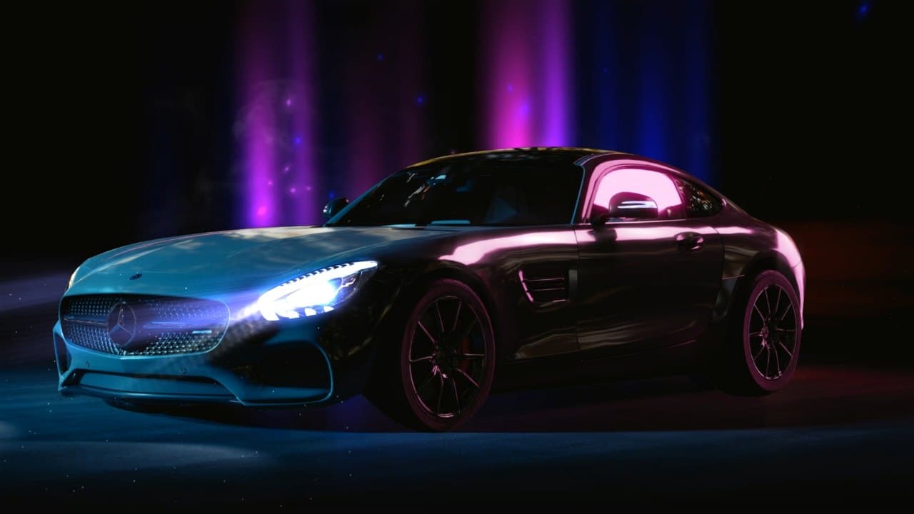 Mercedes-amg Neon Glow — Cars live wallpaper for Mac