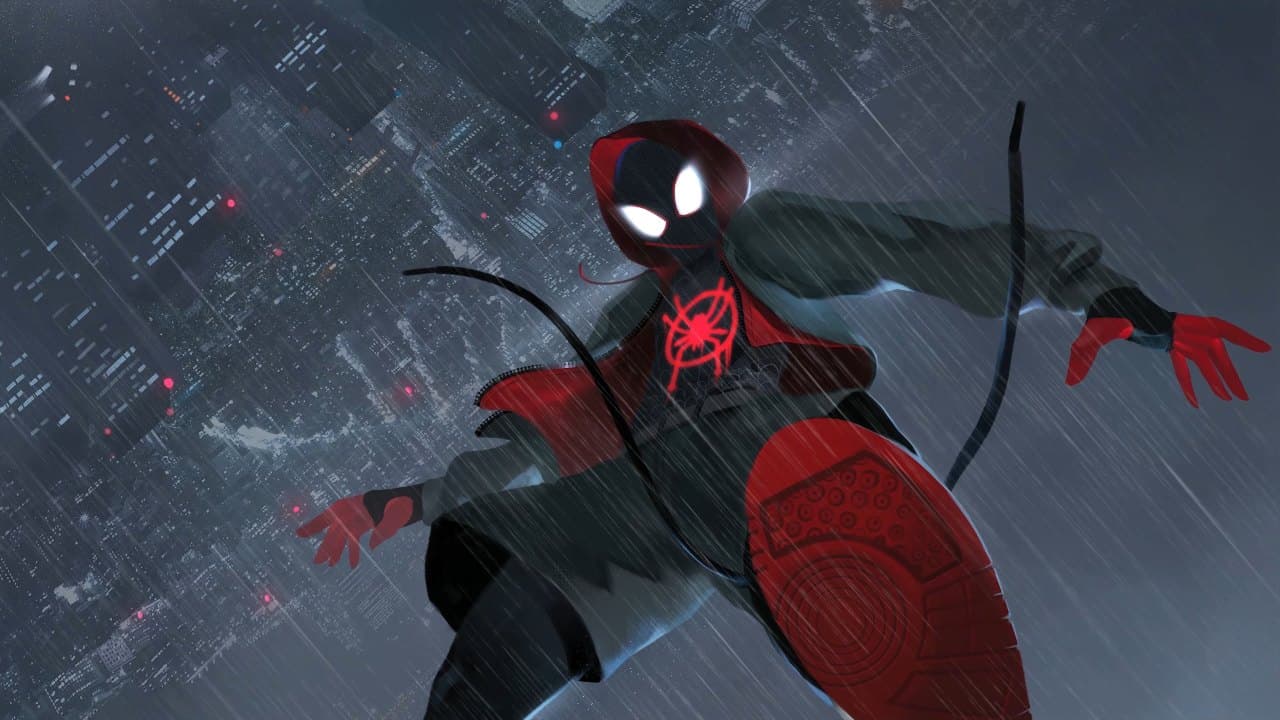 Miles Morales in Rain — Anime live wallpaper for Mac