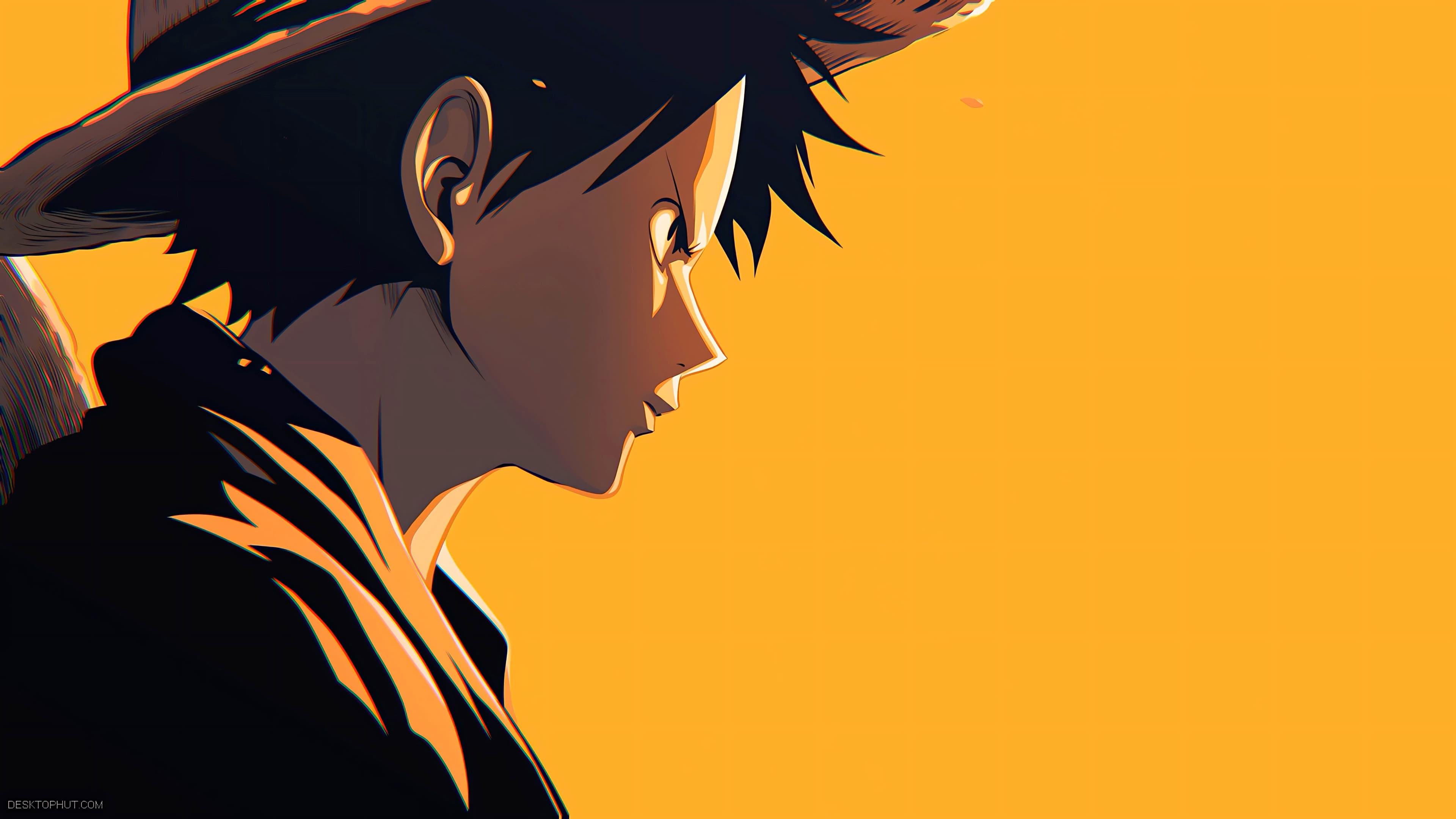 Monkey D Luffy Orange One Piece — Anime live wallpaper for Mac