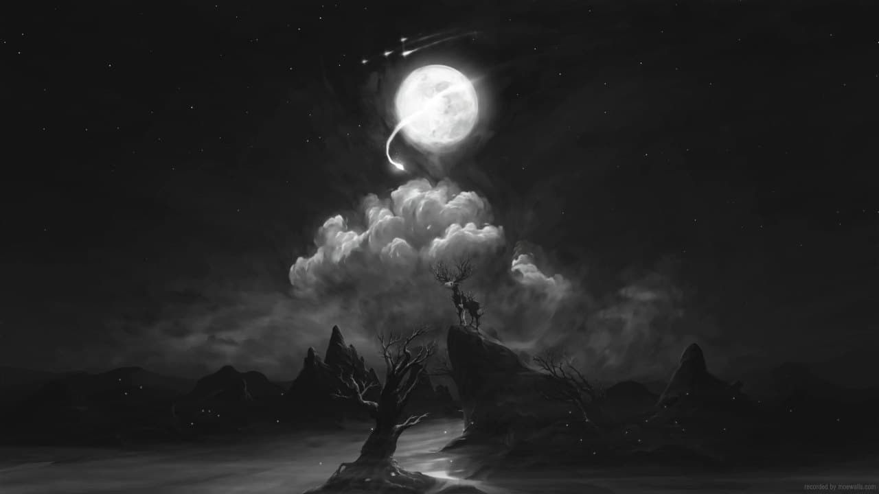Moonlit Deer Spirit — Fantasy live wallpaper for Mac