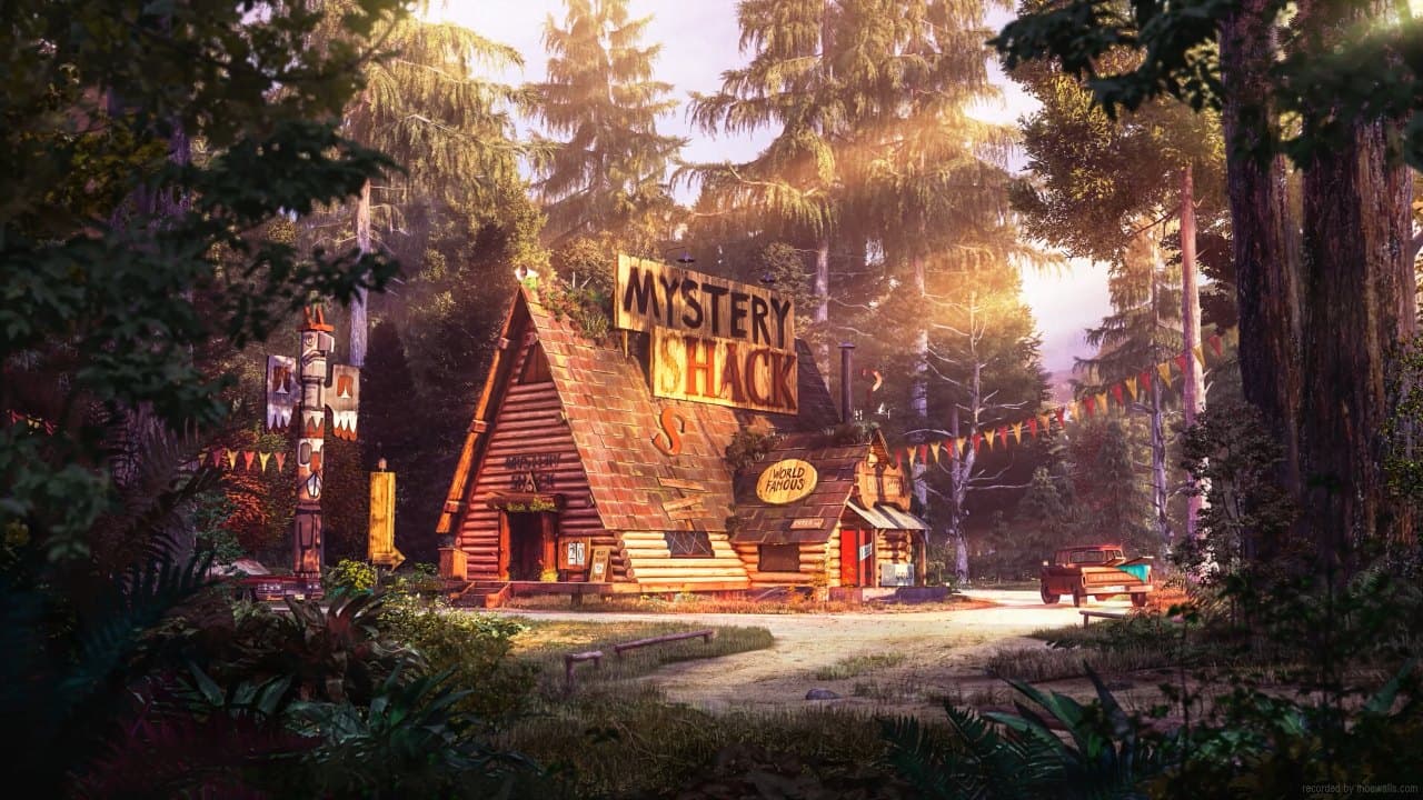 Mystery Shack Forest Cabin — Anime live wallpaper for Mac