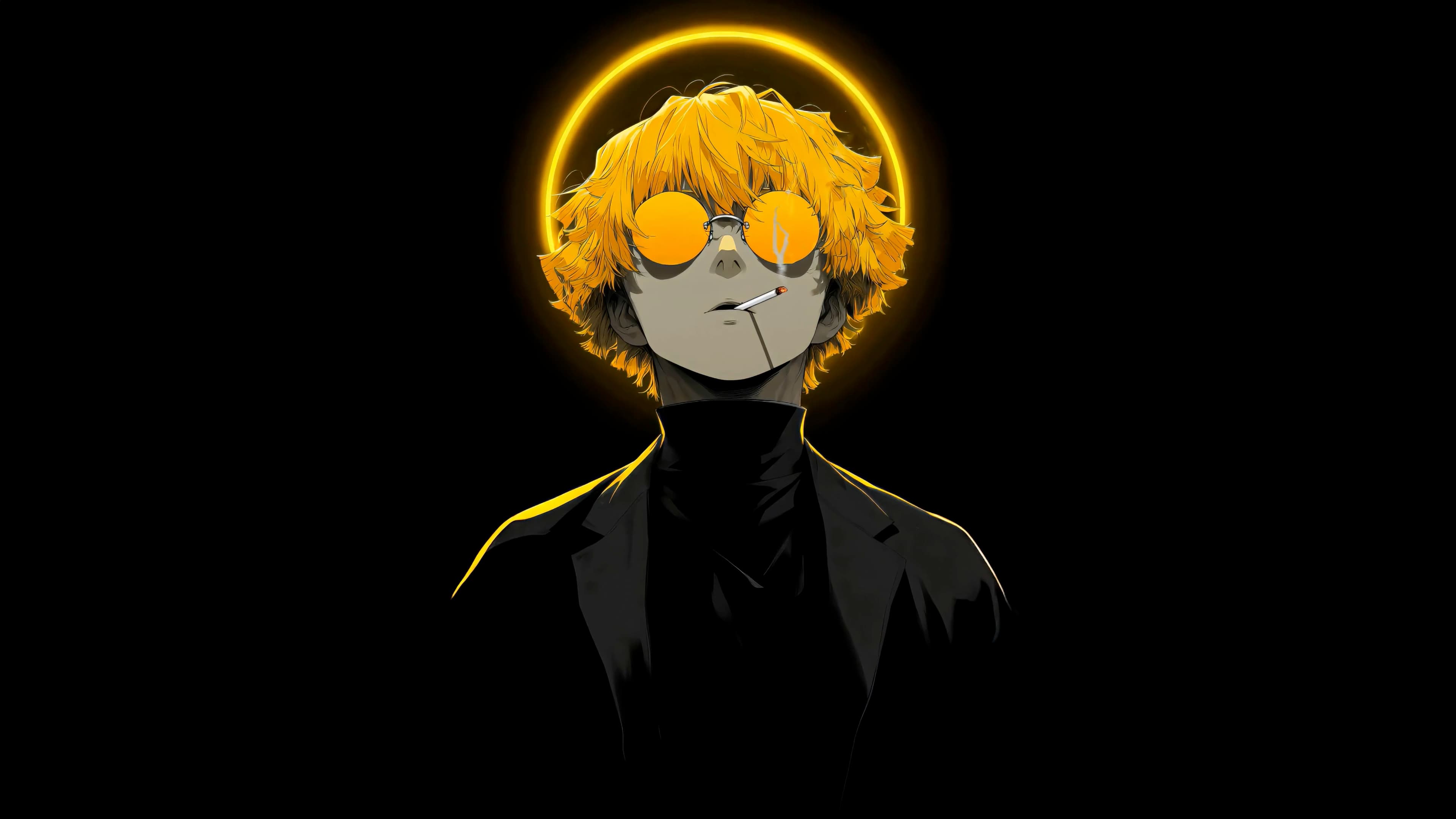 Nanami Yellow Glow — Anime live wallpaper for Mac