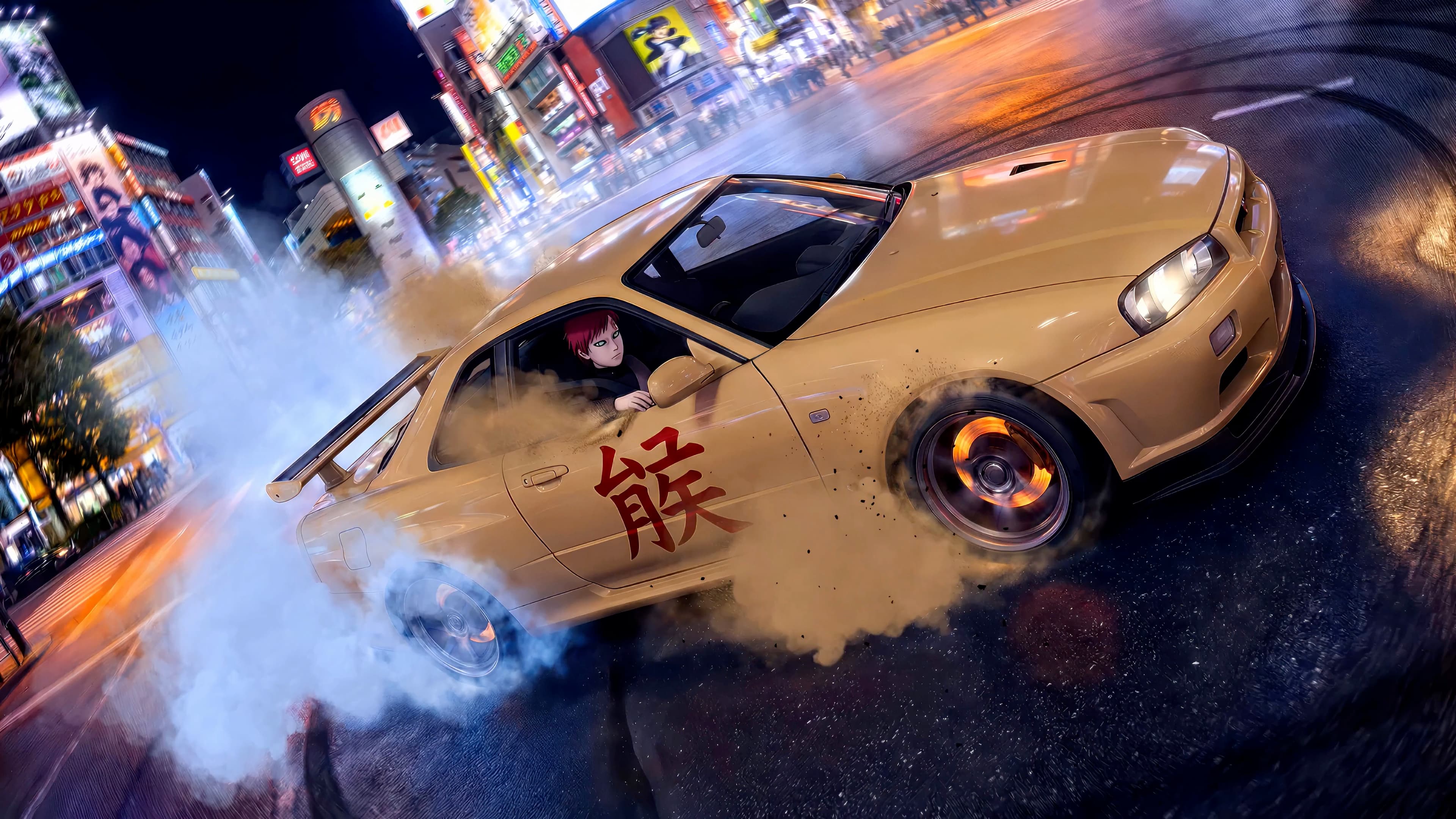 Night City Drift — Cars live wallpaper for Mac