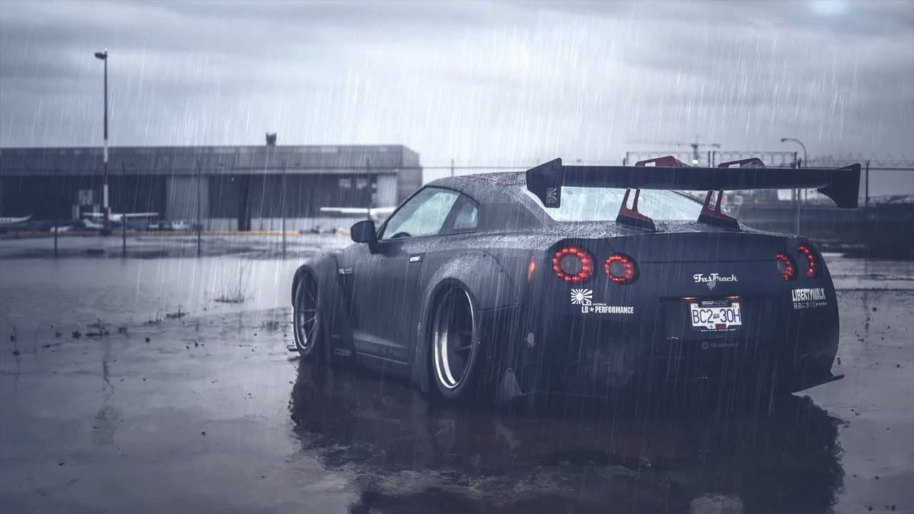 Nissan Gt-r Rainfall — Cars live wallpaper for Mac