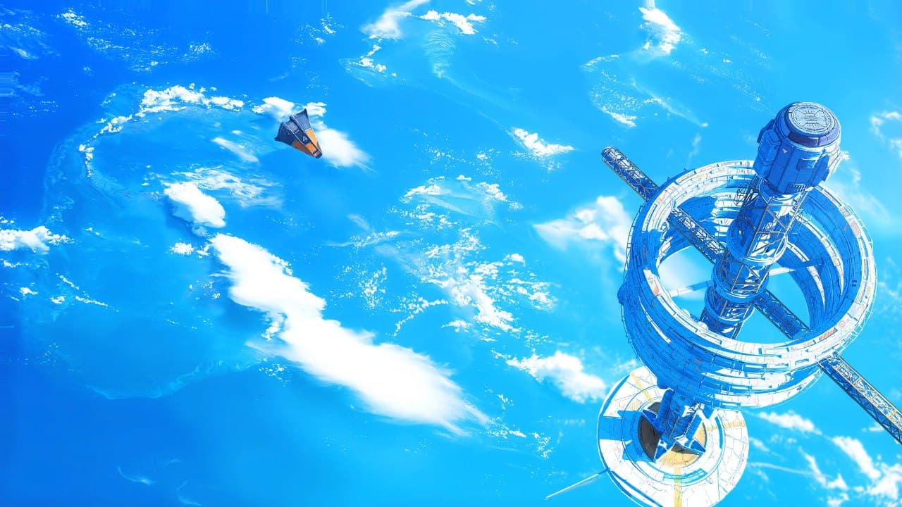 Orbital Station Above Earth — Space live wallpaper for Mac