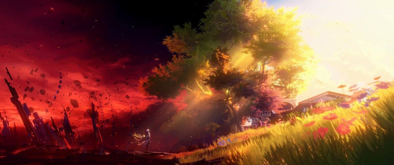 Phainon At Sunrise — Fantasy live wallpaper for Mac