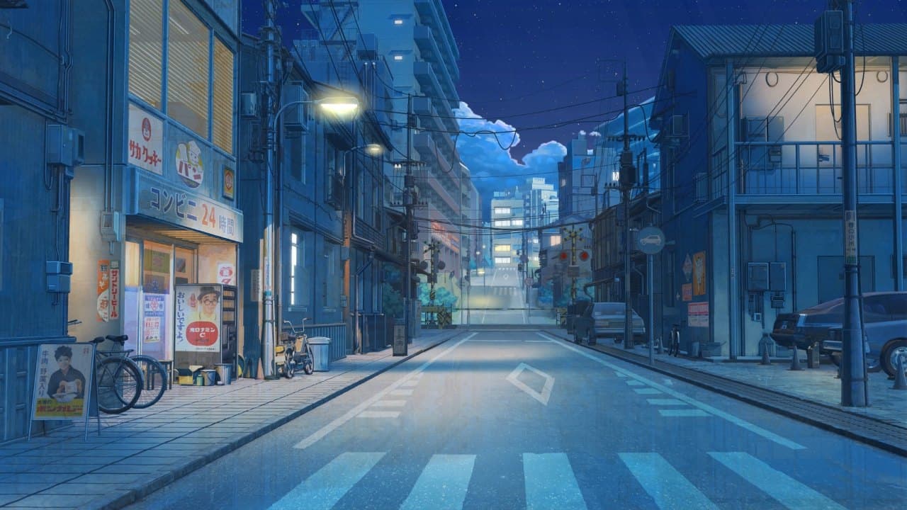 Quiet Japanese Night Street — City live wallpaper for Mac