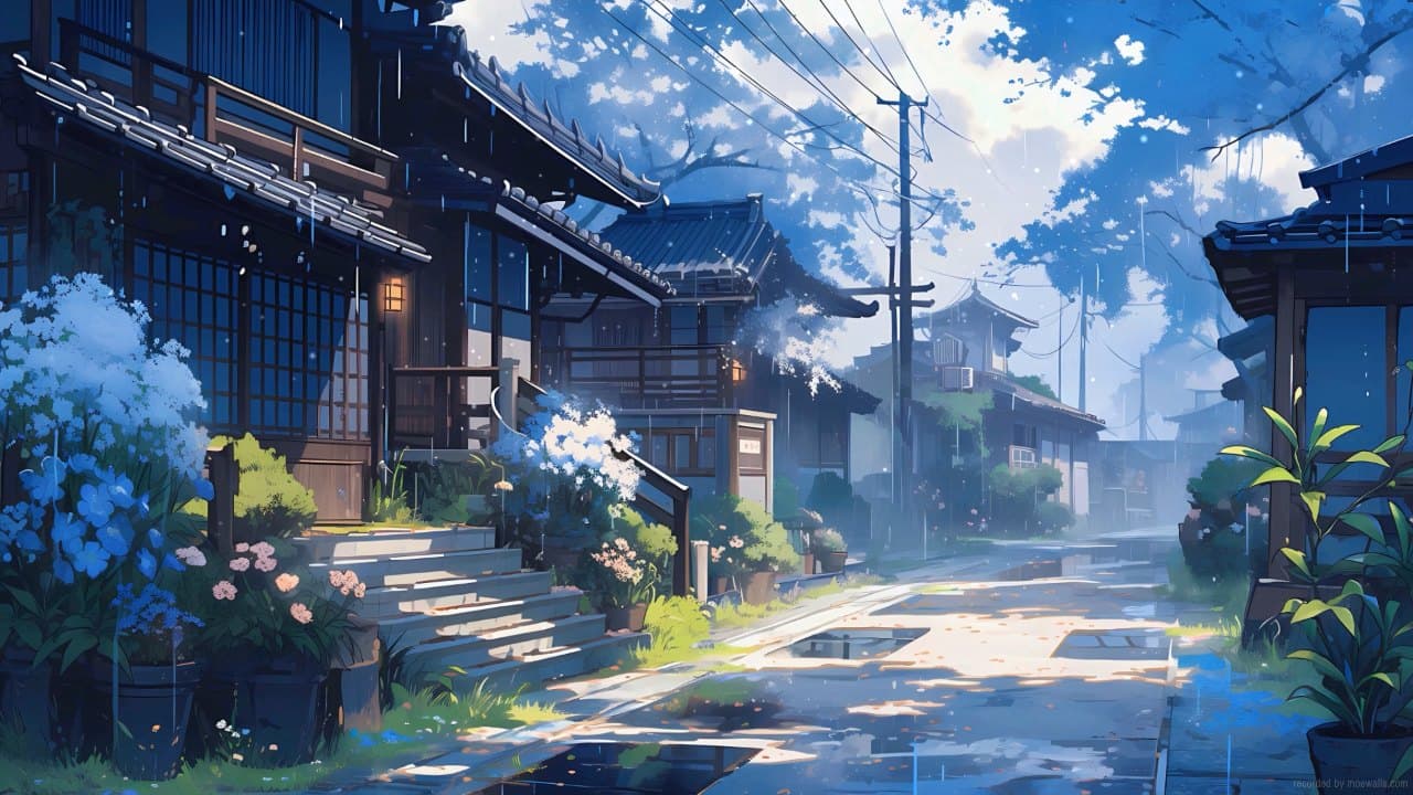 Quiet Lane in Bloom — Nature live wallpaper for Mac