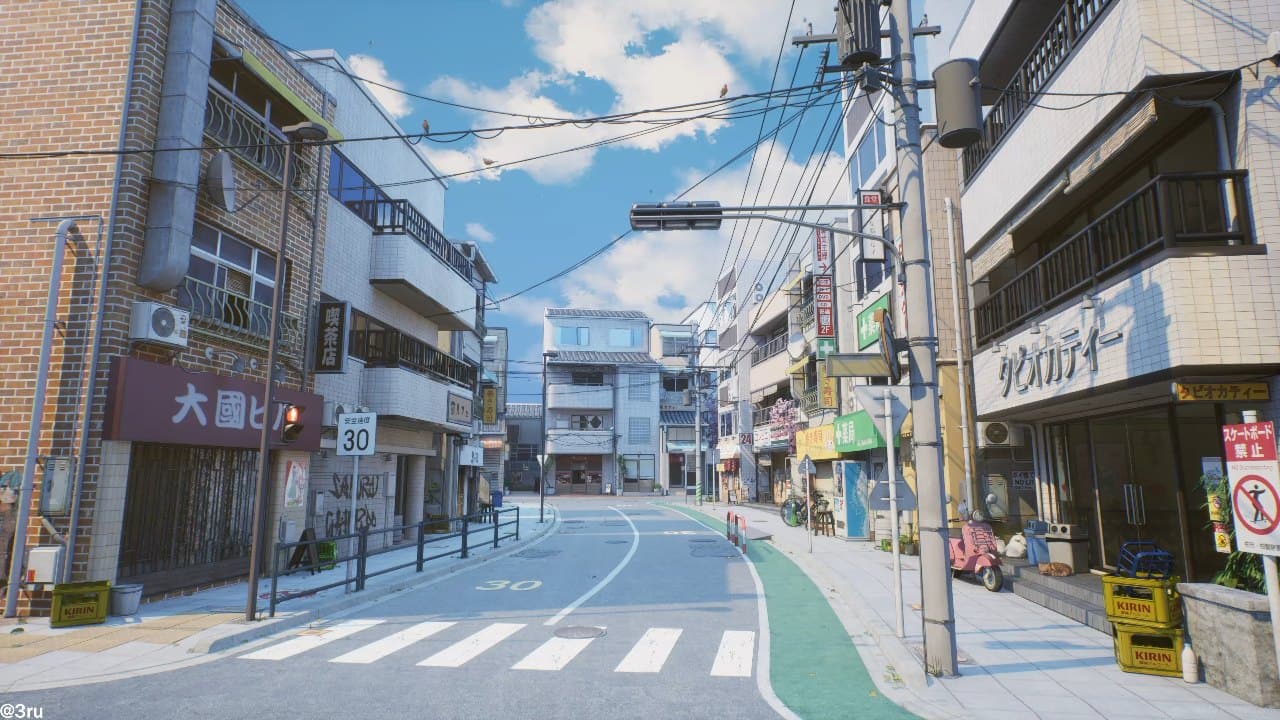 Quiet Tokyo Street — City live wallpaper for Mac