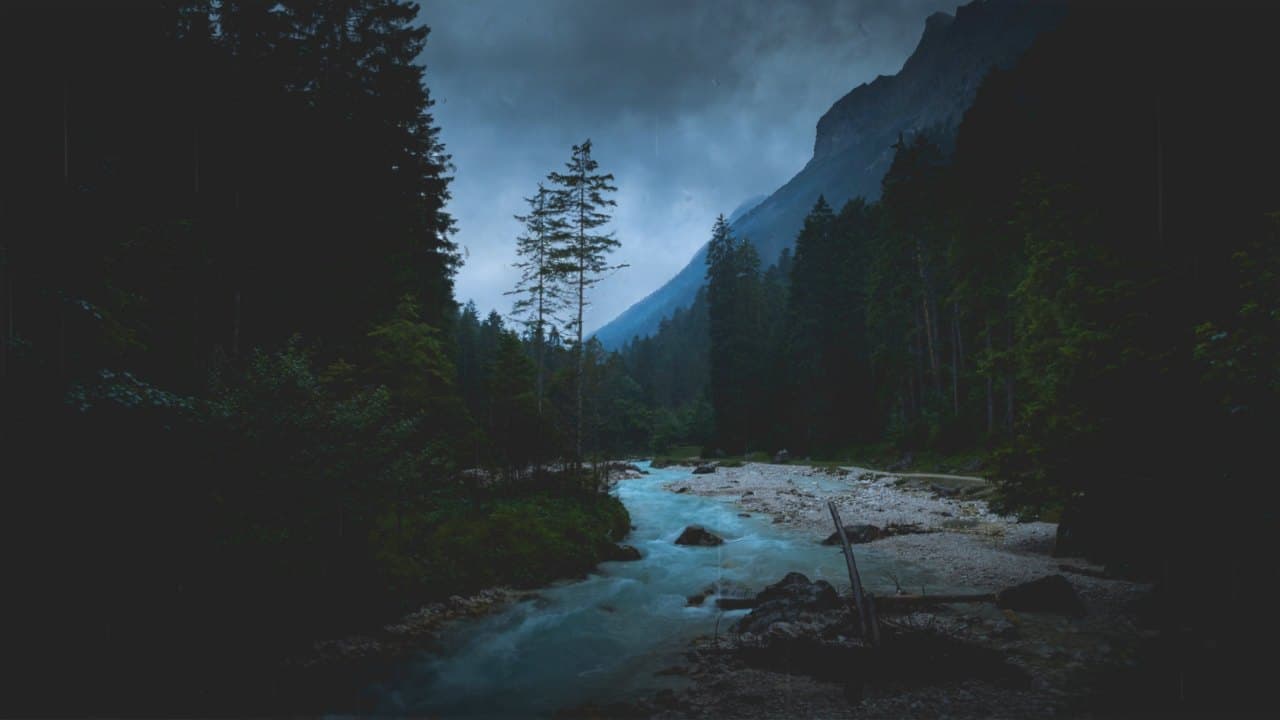 Shadowed River Valley — Nature live wallpaper for Mac