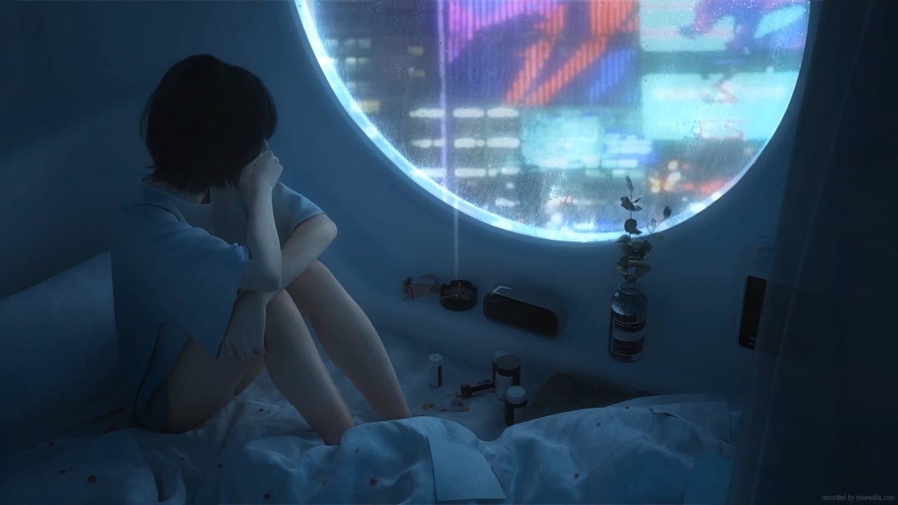 Sleepless Neon Capsule — City live wallpaper for Mac