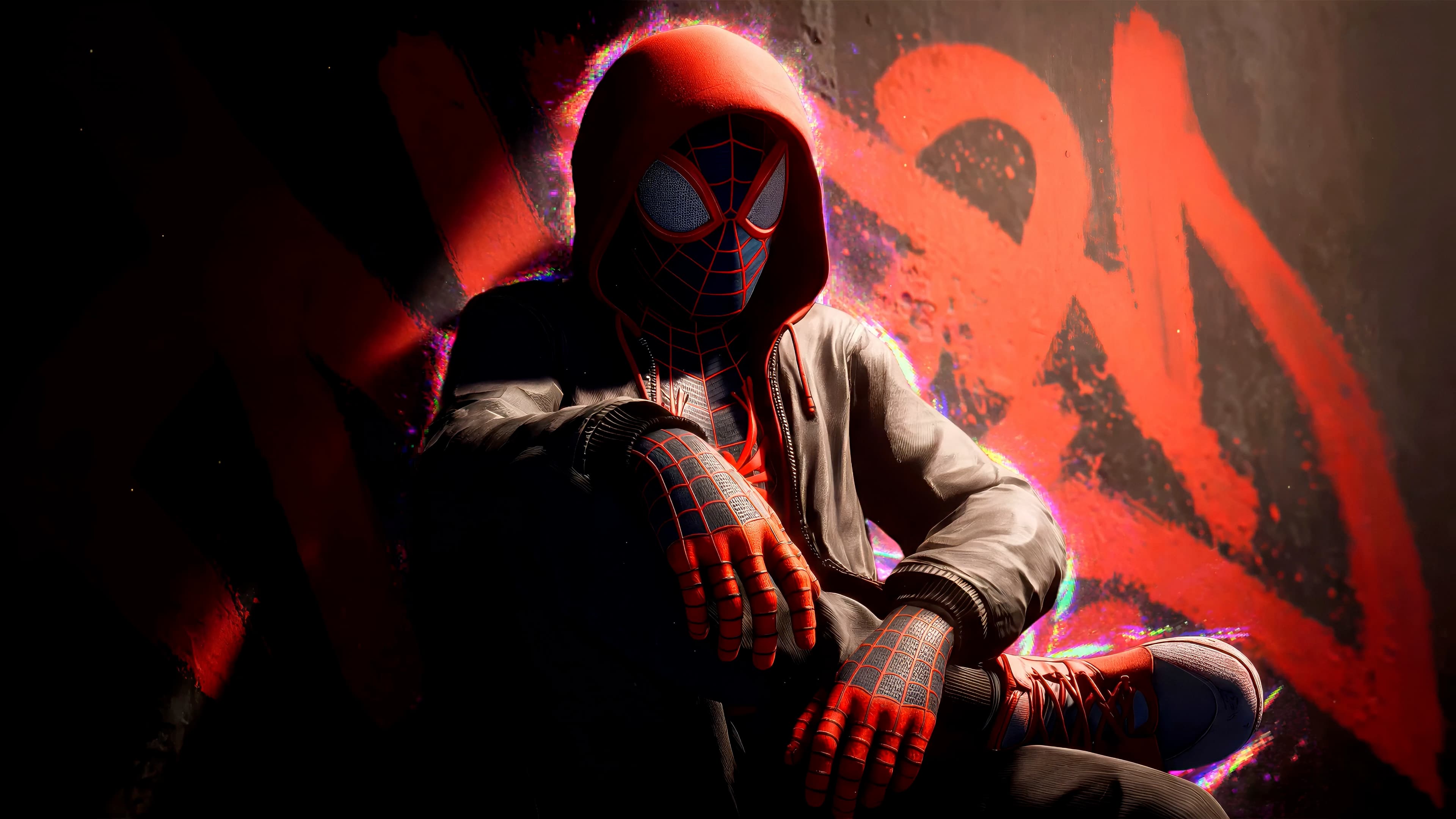 Spider-Verse Graffiti — Sci-fi live wallpaper for Mac