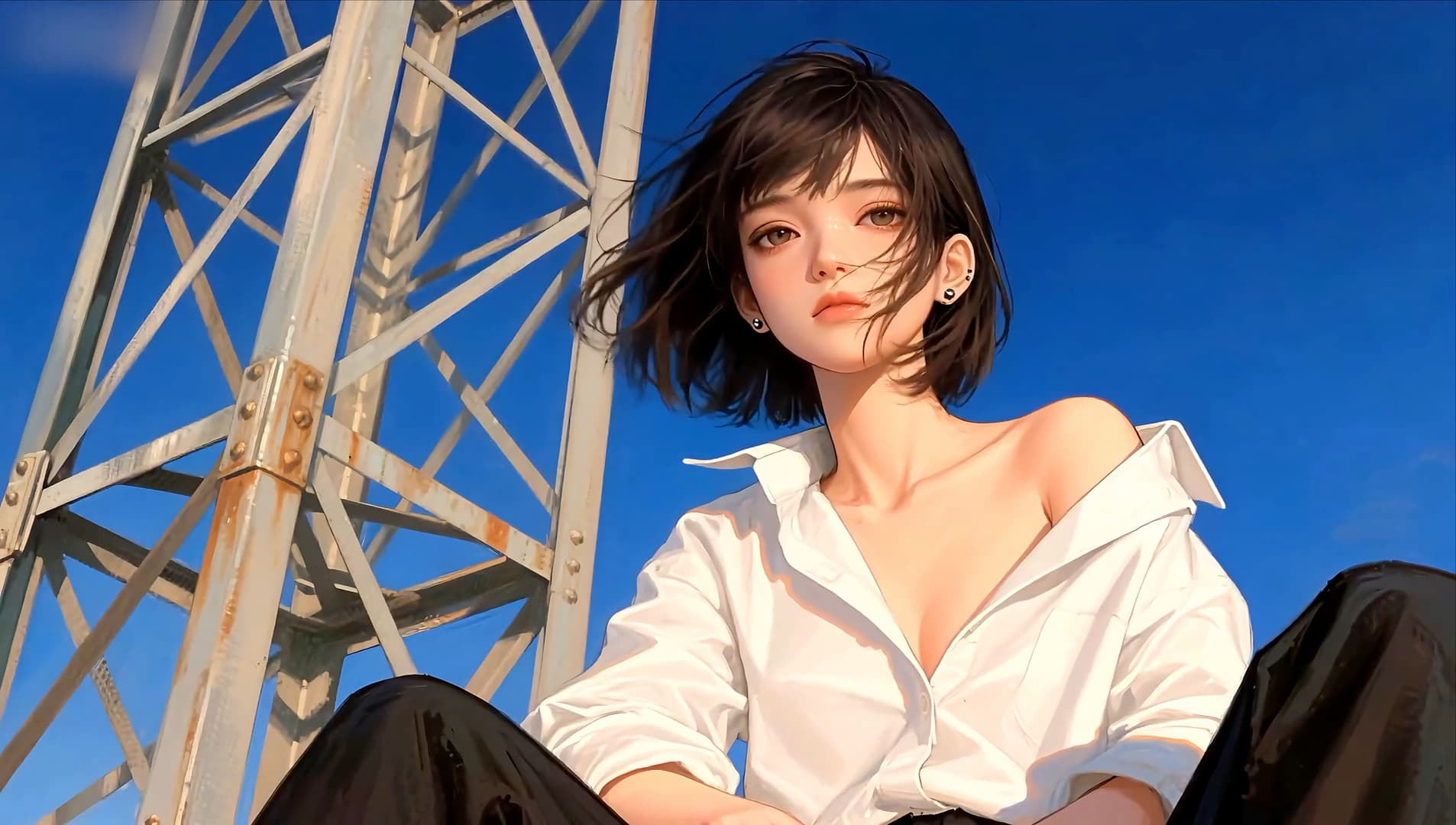 Summer Anime Girl — Anime live wallpaper for Mac