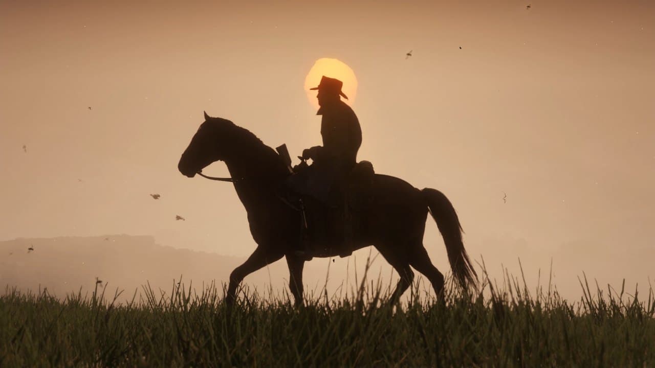 Sunset Horse Silhouette — Nature live wallpaper for Mac