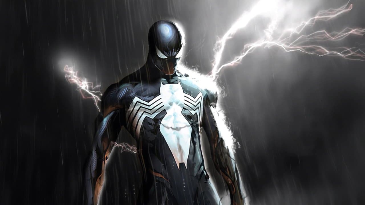 Symbiote Spider-man Storm — Anime live wallpaper for Mac