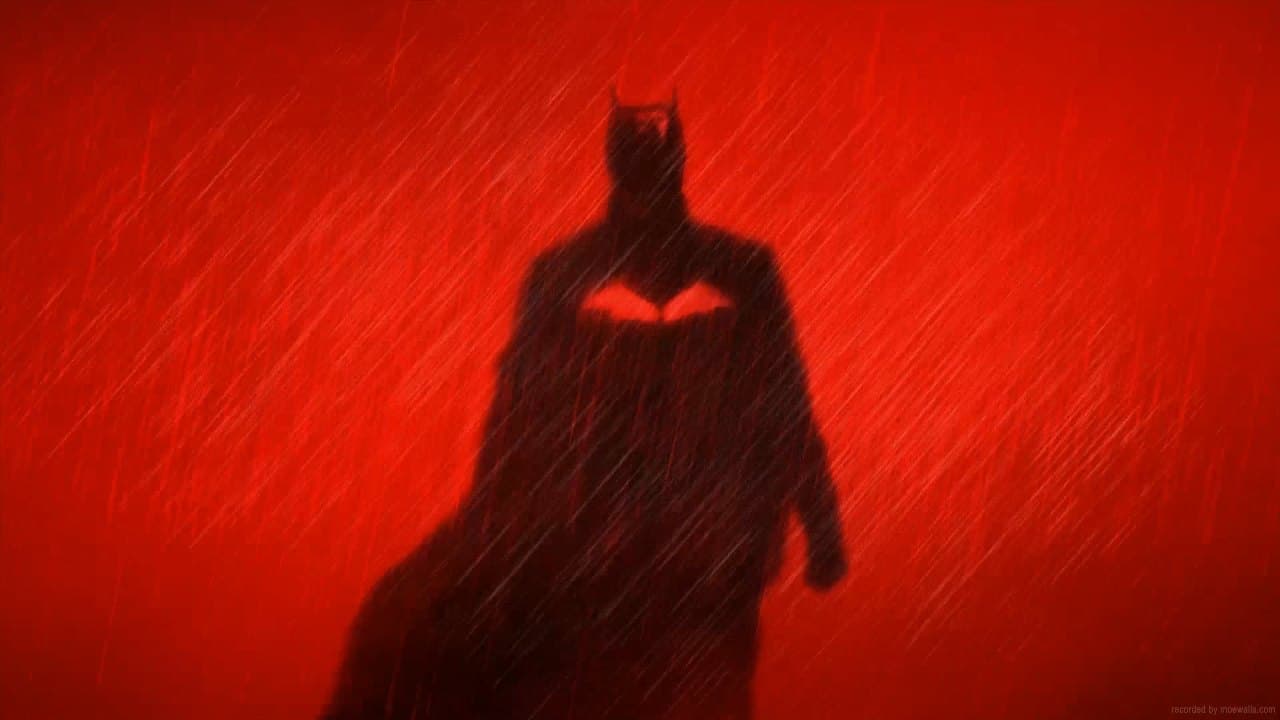 The Batman in Red Rain — City live wallpaper for Mac