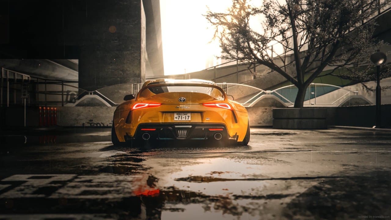 Toyota Supra Rear View — Cars live wallpaper for Mac
