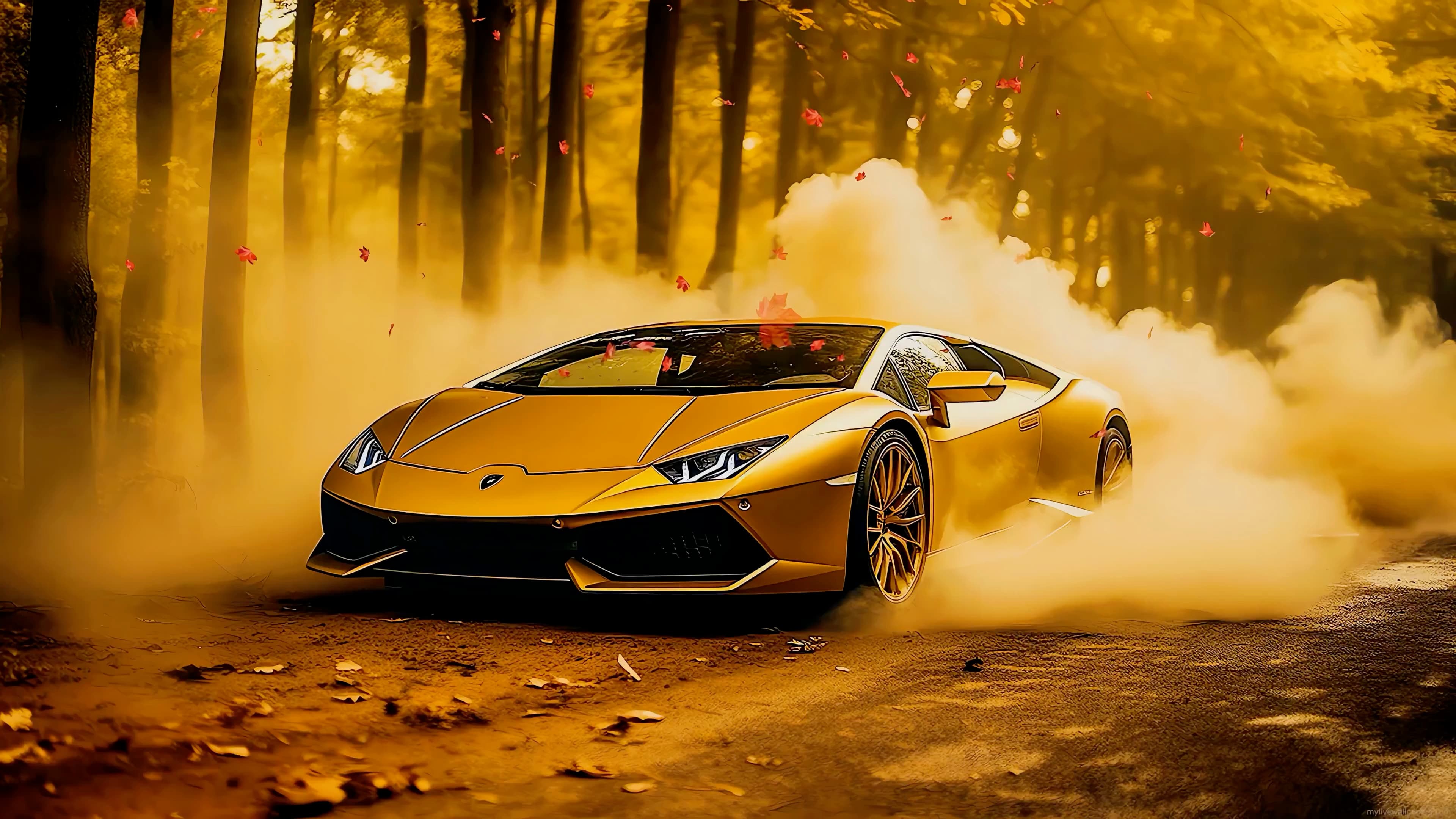 Autumn Supercar Drift — Cars live wallpaper for Mac