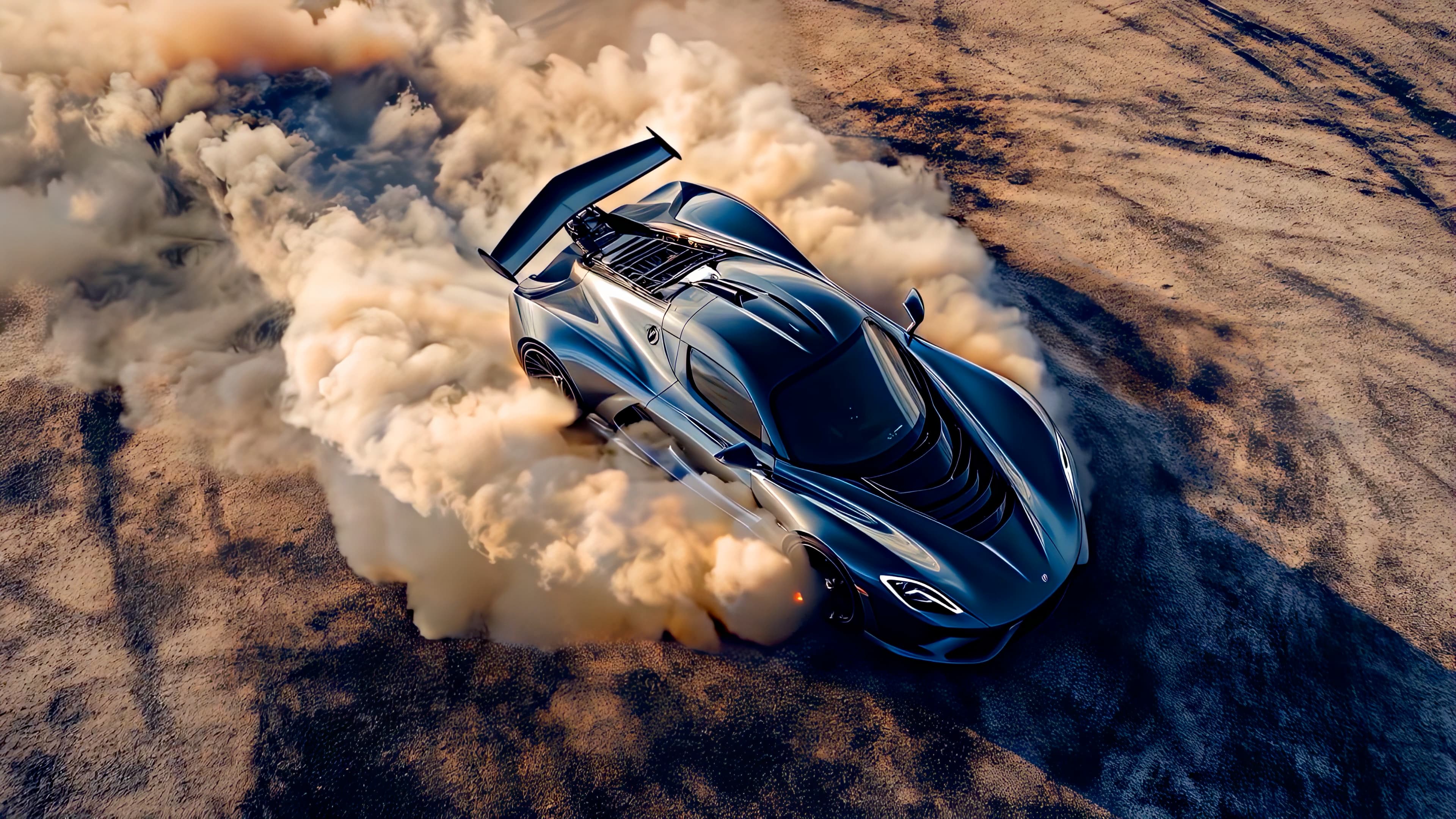 Black Supercar Smoke — Cars live wallpaper for Mac